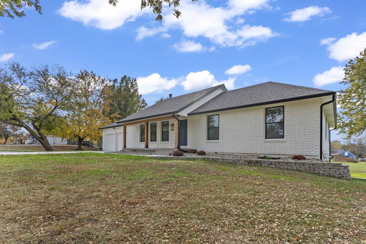Exterior shot of remodeled home in Stilwell, KS