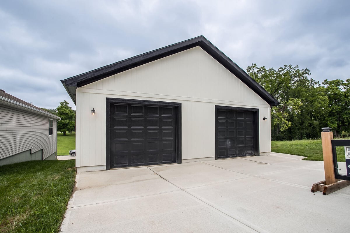 Detached garage addition in Kansas City as part of a whole home remodel by Top Shelf Home Builders
