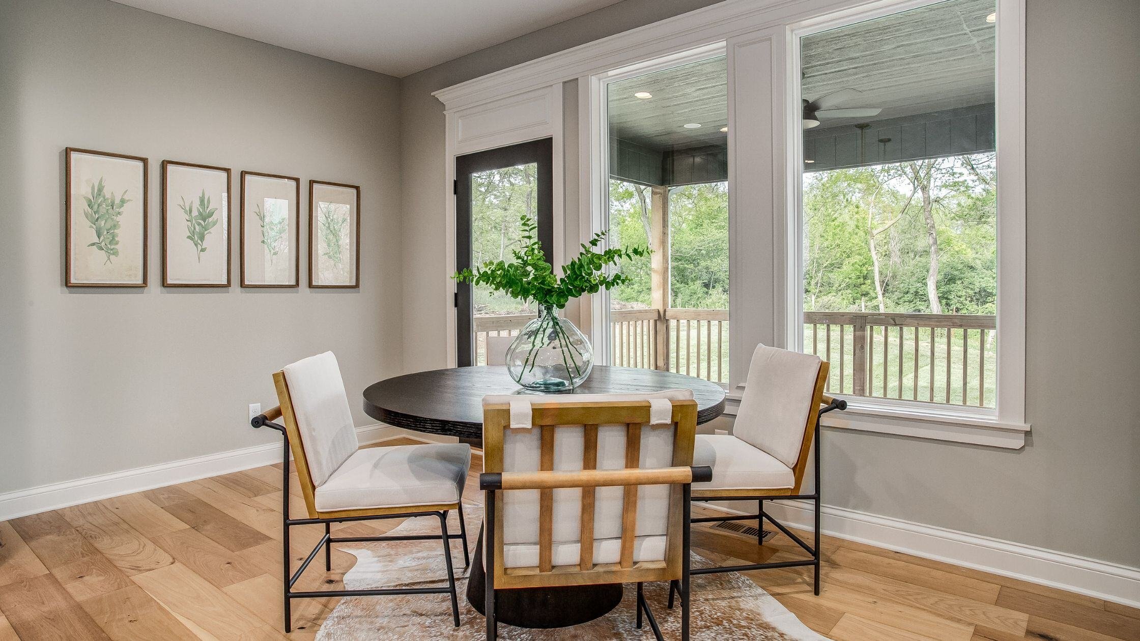 dining area in a custom home remodel in kansas city
