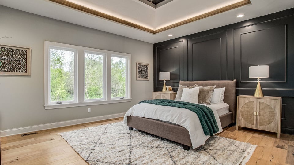 custom home remodel kansas city with modern rustic bedroom